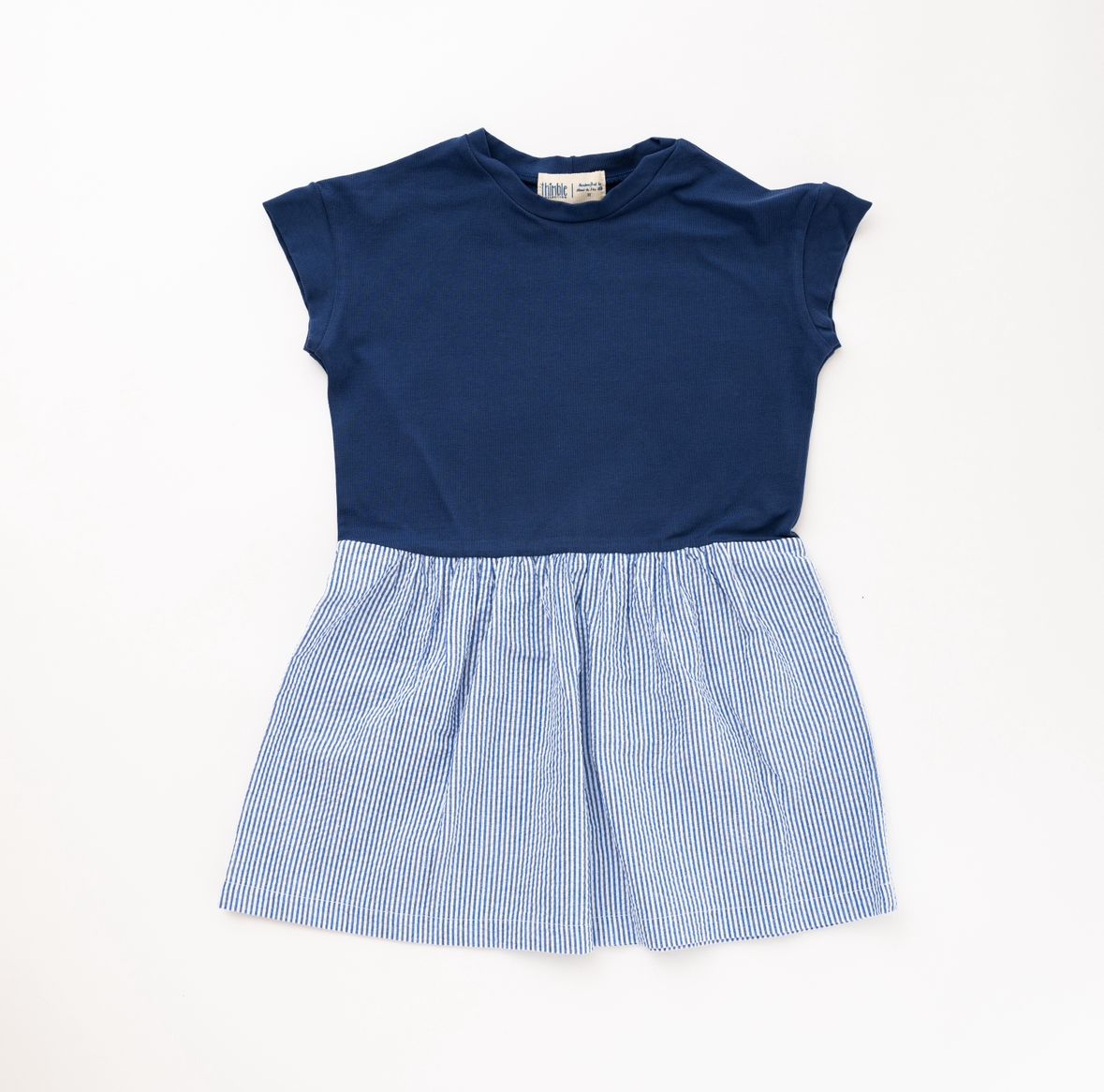 Thimble Casual Dress - Azure Seersucker Thimble Casual Dress - Azure Seersucker