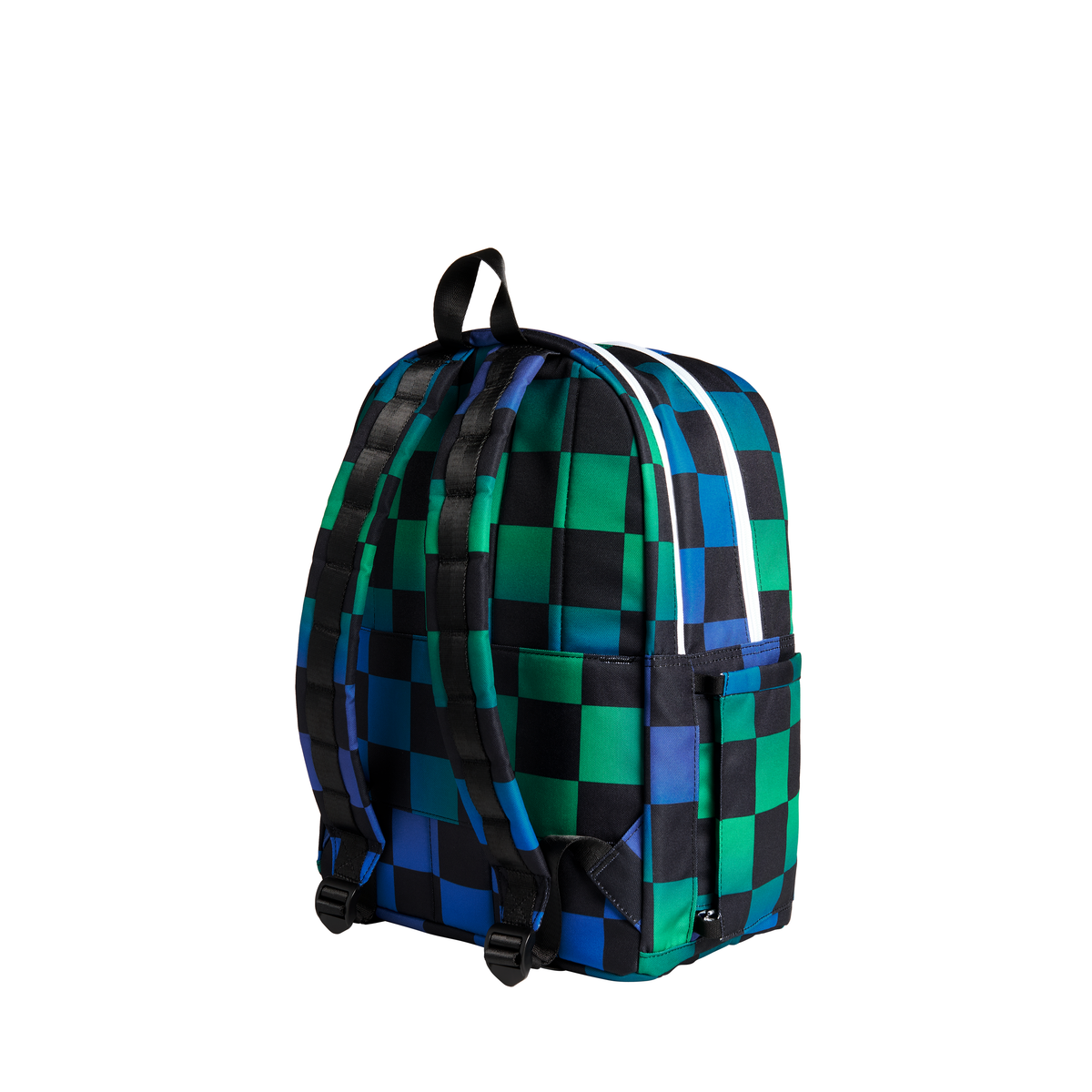 STATE Kane Double Pocket Backpack - Blue Checkerboard
