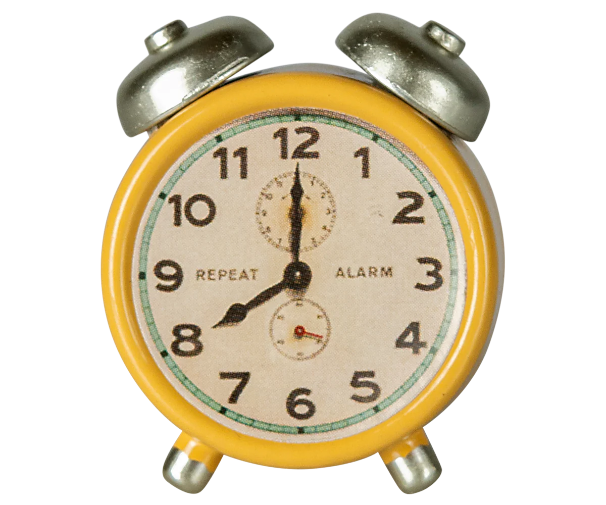 Maileg Alarm Clock, Mouse - Yellow