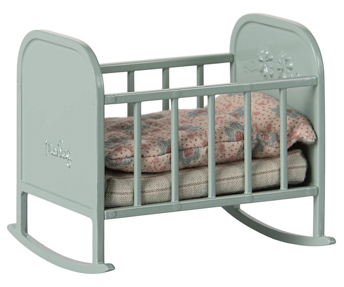 Maileg Cradle - Blue Mint