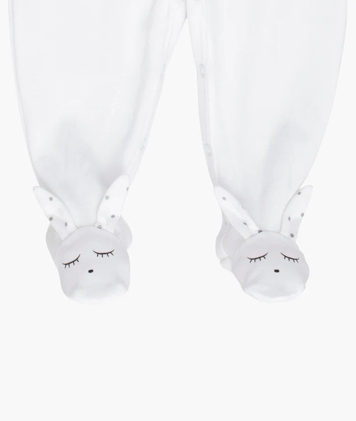 Livly Bunny Simplicity Footie - White