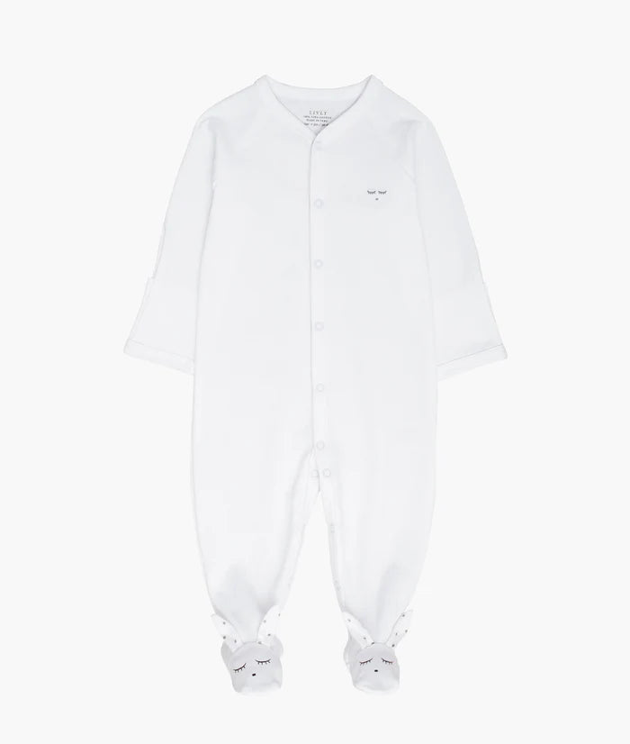 Livly Bunny Simplicity Footie - White
