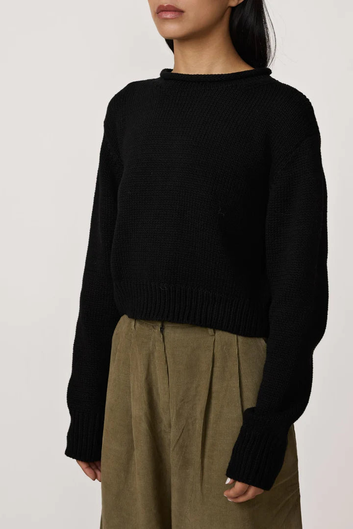 Laude the Label Mare Rolled Neck Sweater - Black