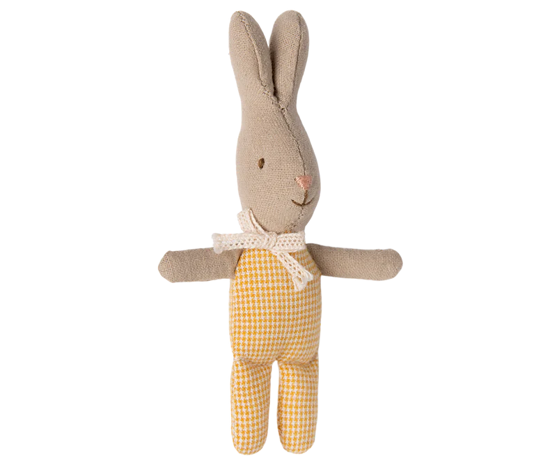Maileg Rabbit - My - Yellow Check