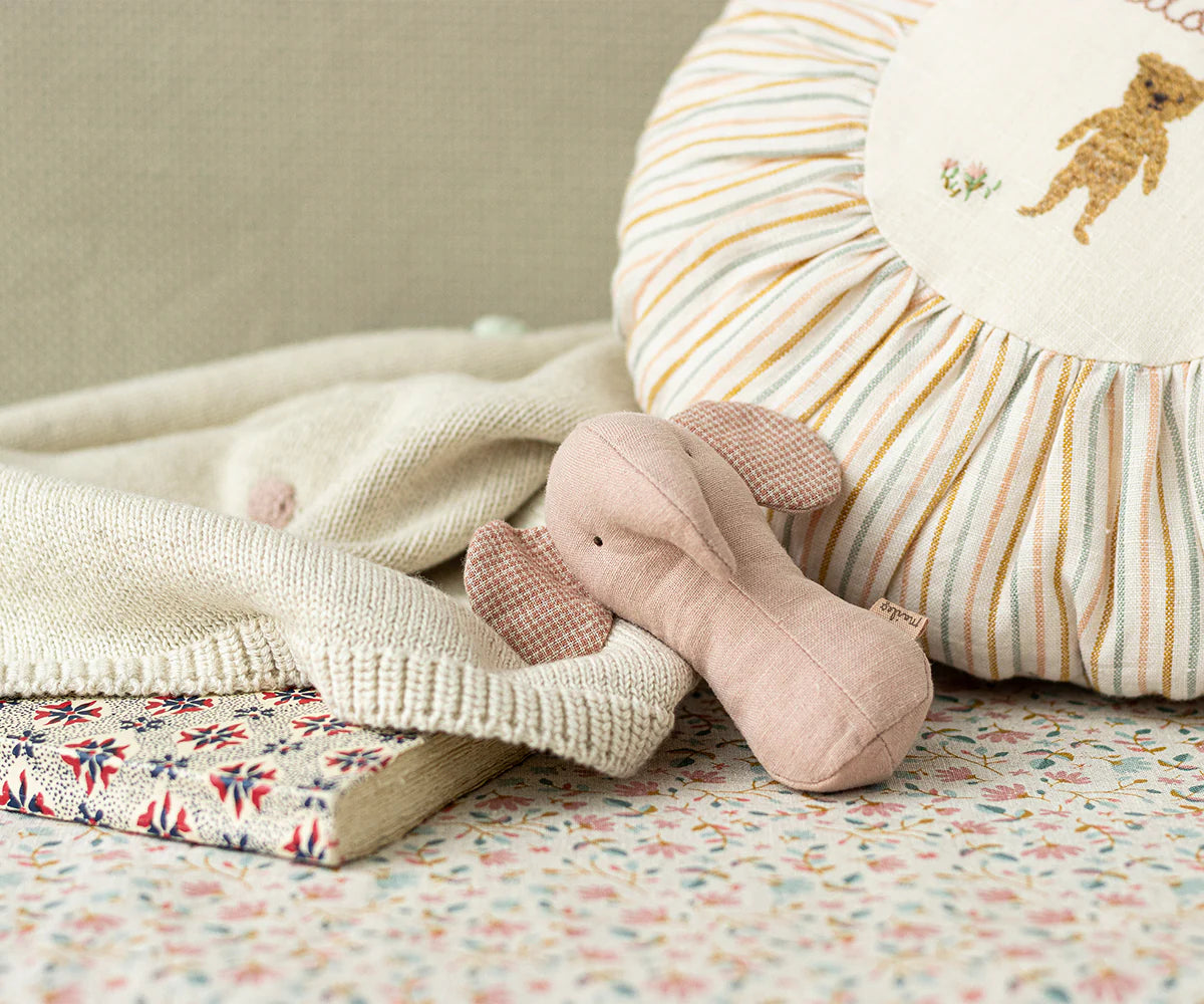 Maileg Lullaby Friends - Elephant Rattle - Rose