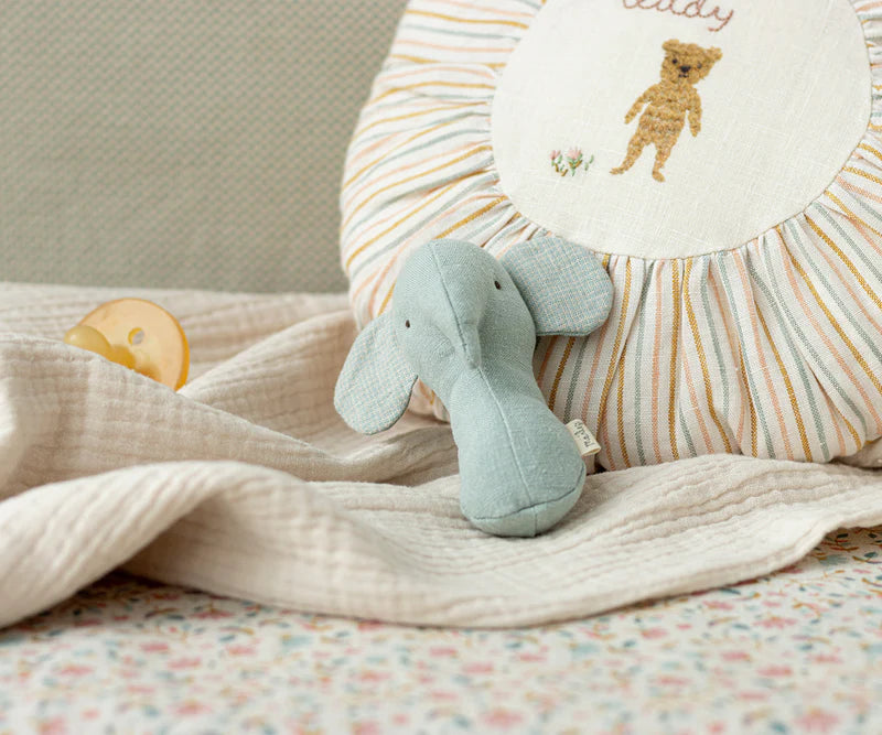 Maileg Lullaby Friends - Elephant Rattle - Light Dusty Blue