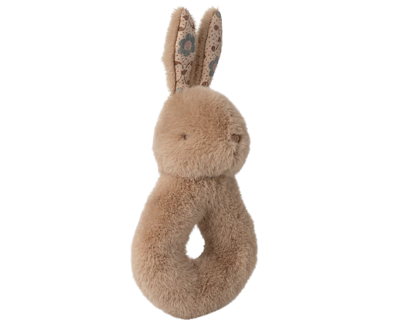 Maileg Rabbit Rattle Set - Cream Peach