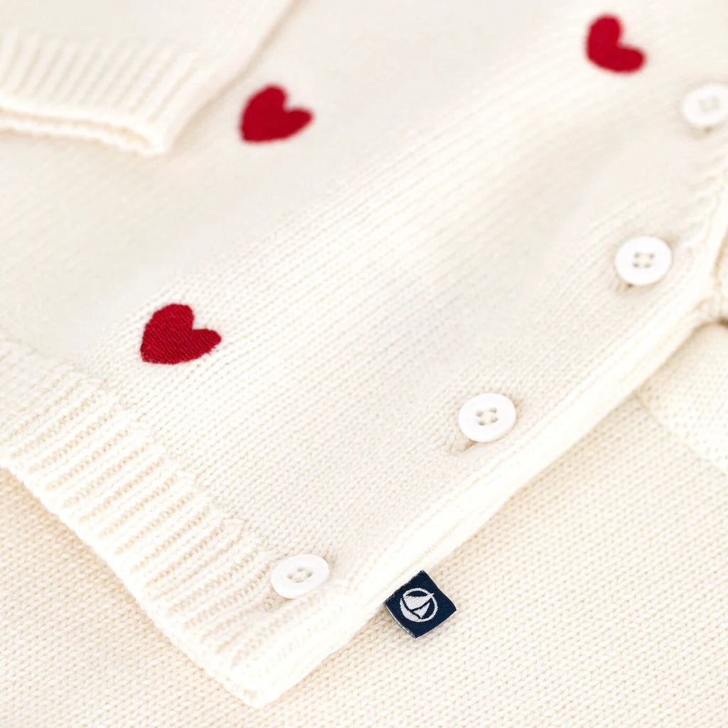 Petit Bateau Infant Knit Set - Hearts