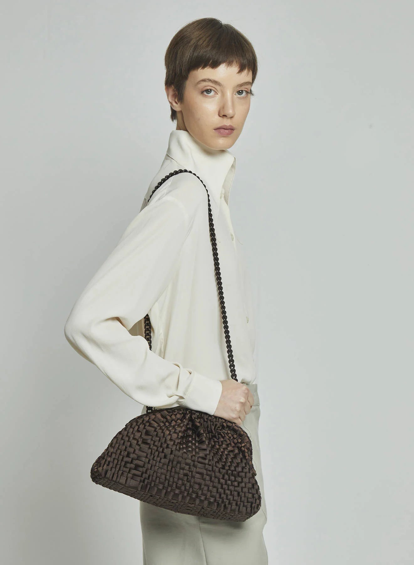 Maria La Rosa Game Bag - Dark Brown