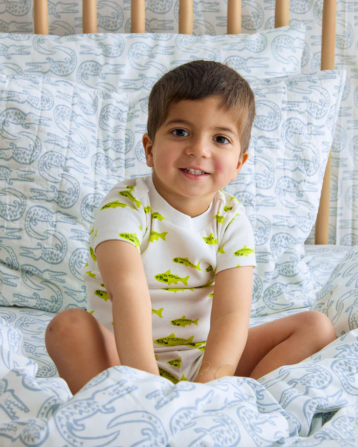 Lewis Pajama Set - Salmon - Chartreuse