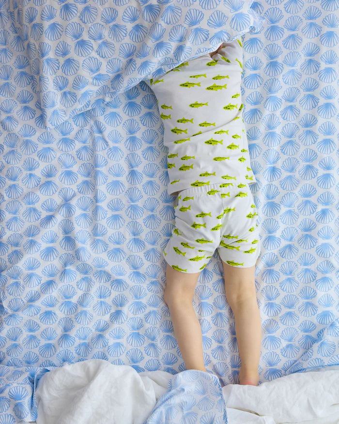 Lewis Pajama Set - Salmon - Chartreuse