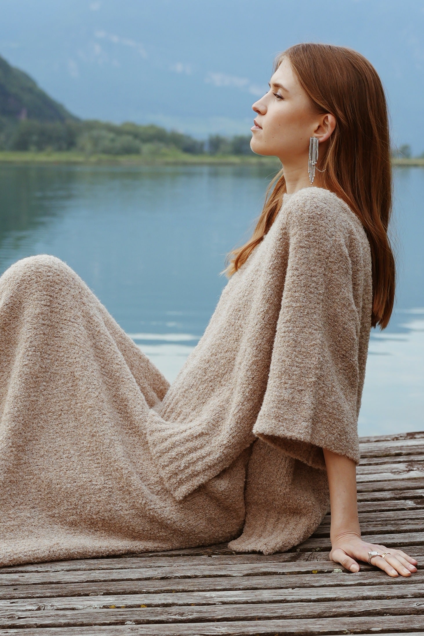 MIRTH Fez Boucle Top - Graham Cracker