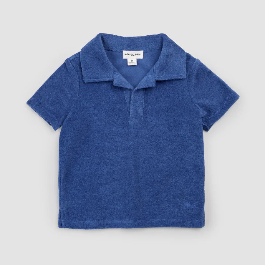 Miles the Label Royal Blue Terry Polo