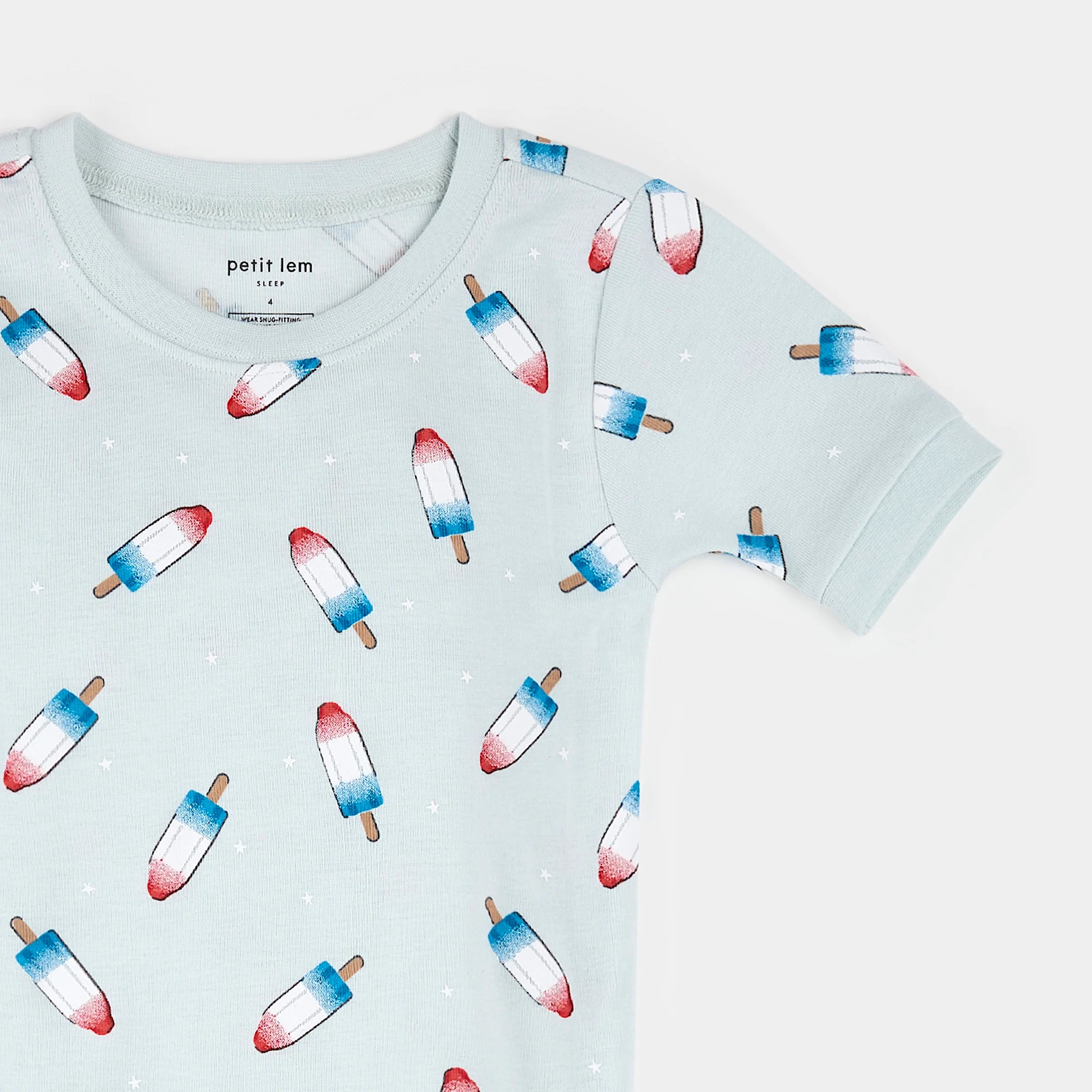 Petit Lem Pajama Set - Ice Pop on Sky Blue