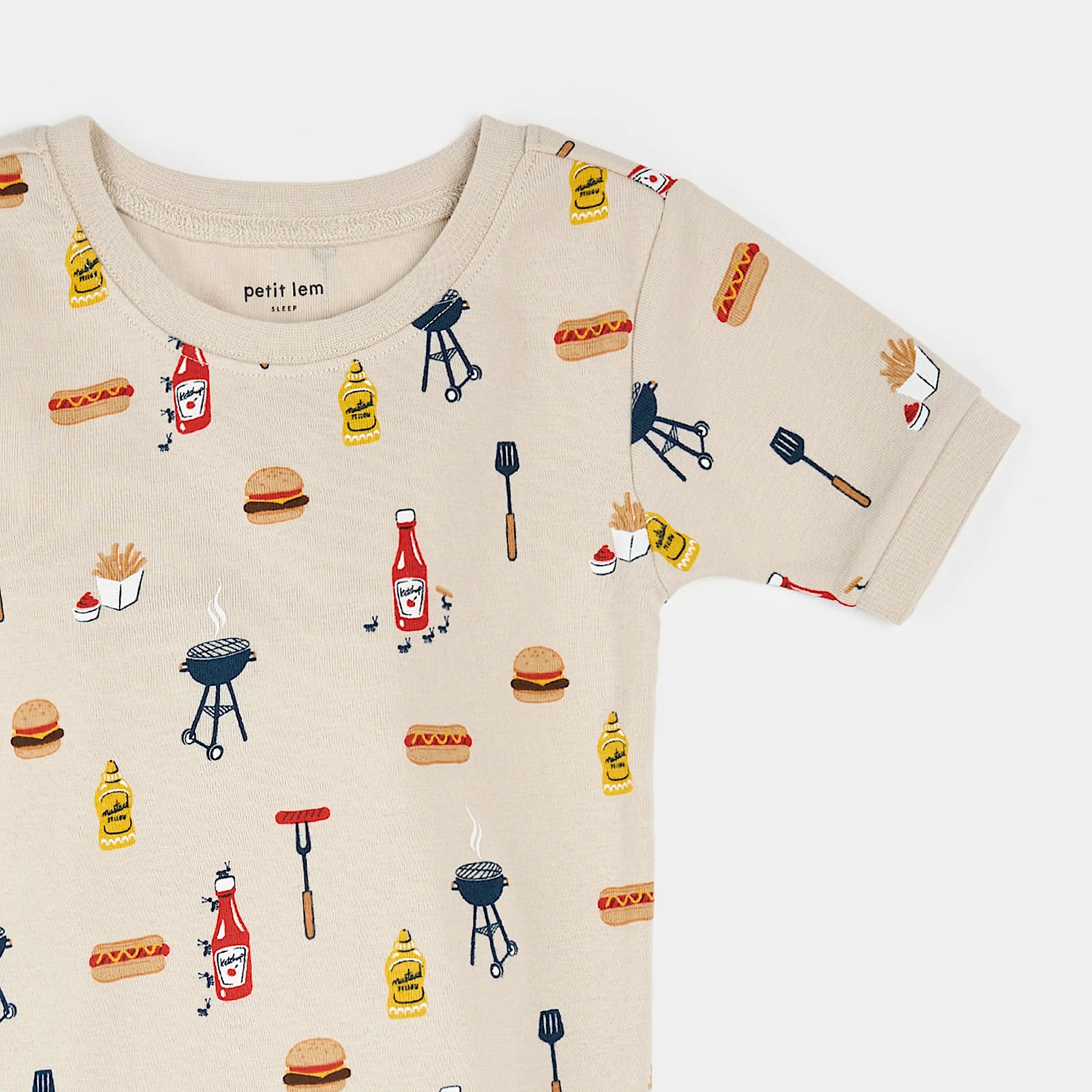 Petit Lem Pajama Set - Summer BBQ on Sand
