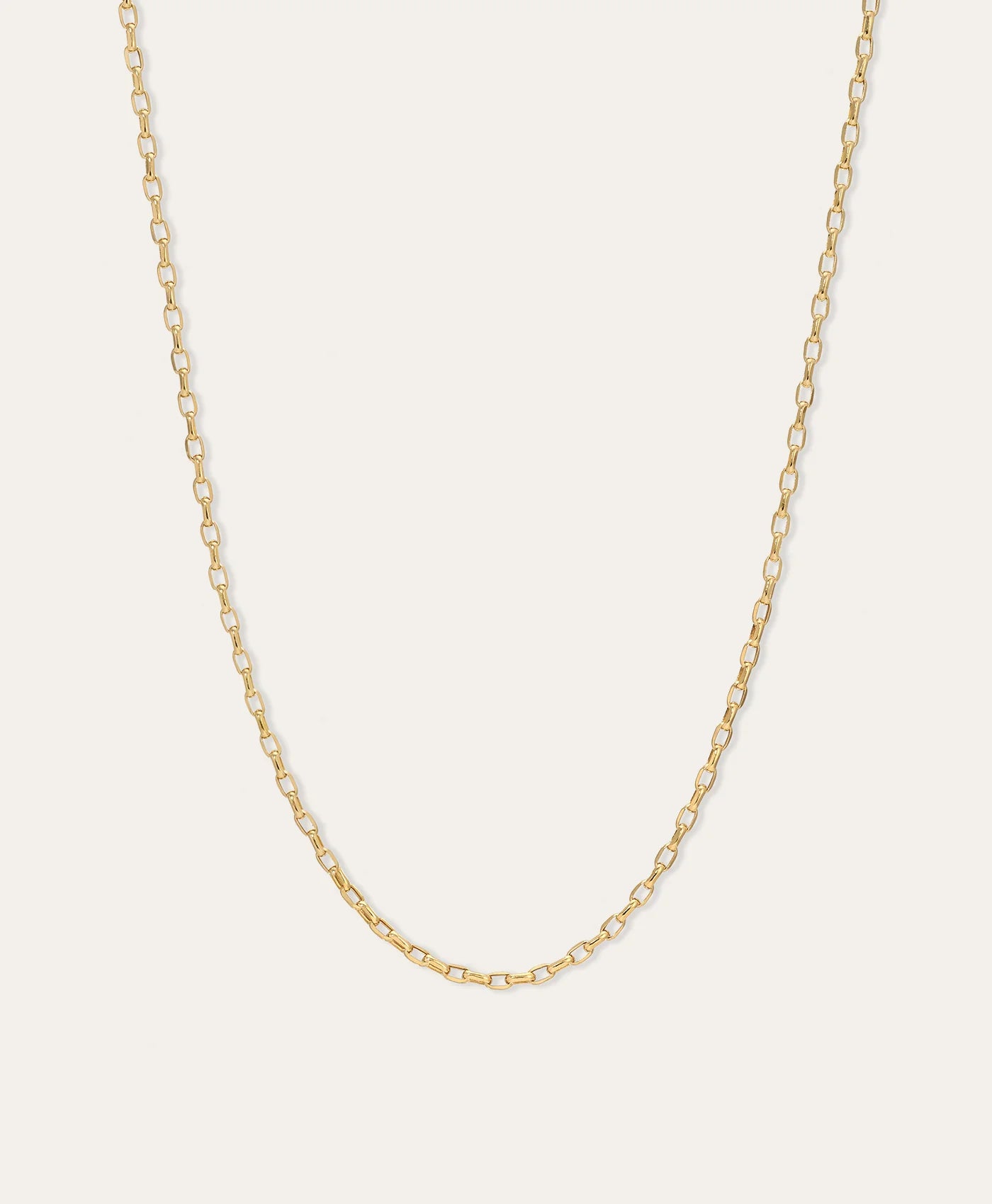 2mm Italian Chain Link Necklace