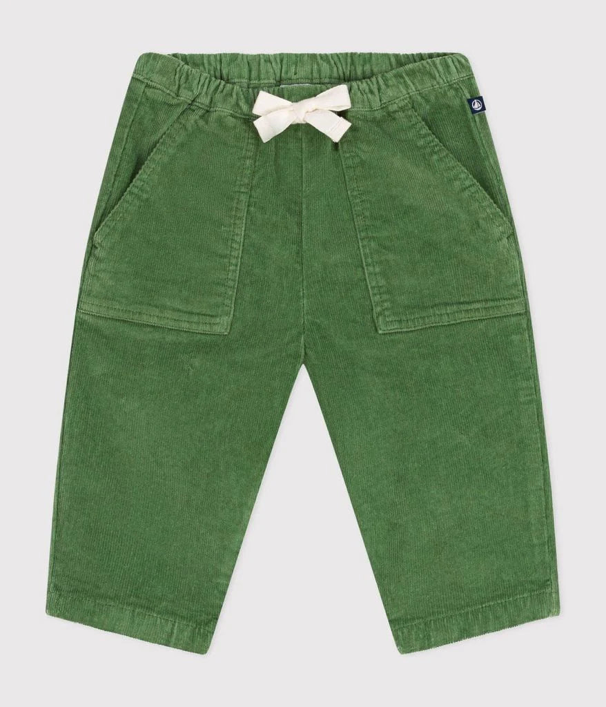 Petit Bateau Baby Boy Corduroy Pants - Green