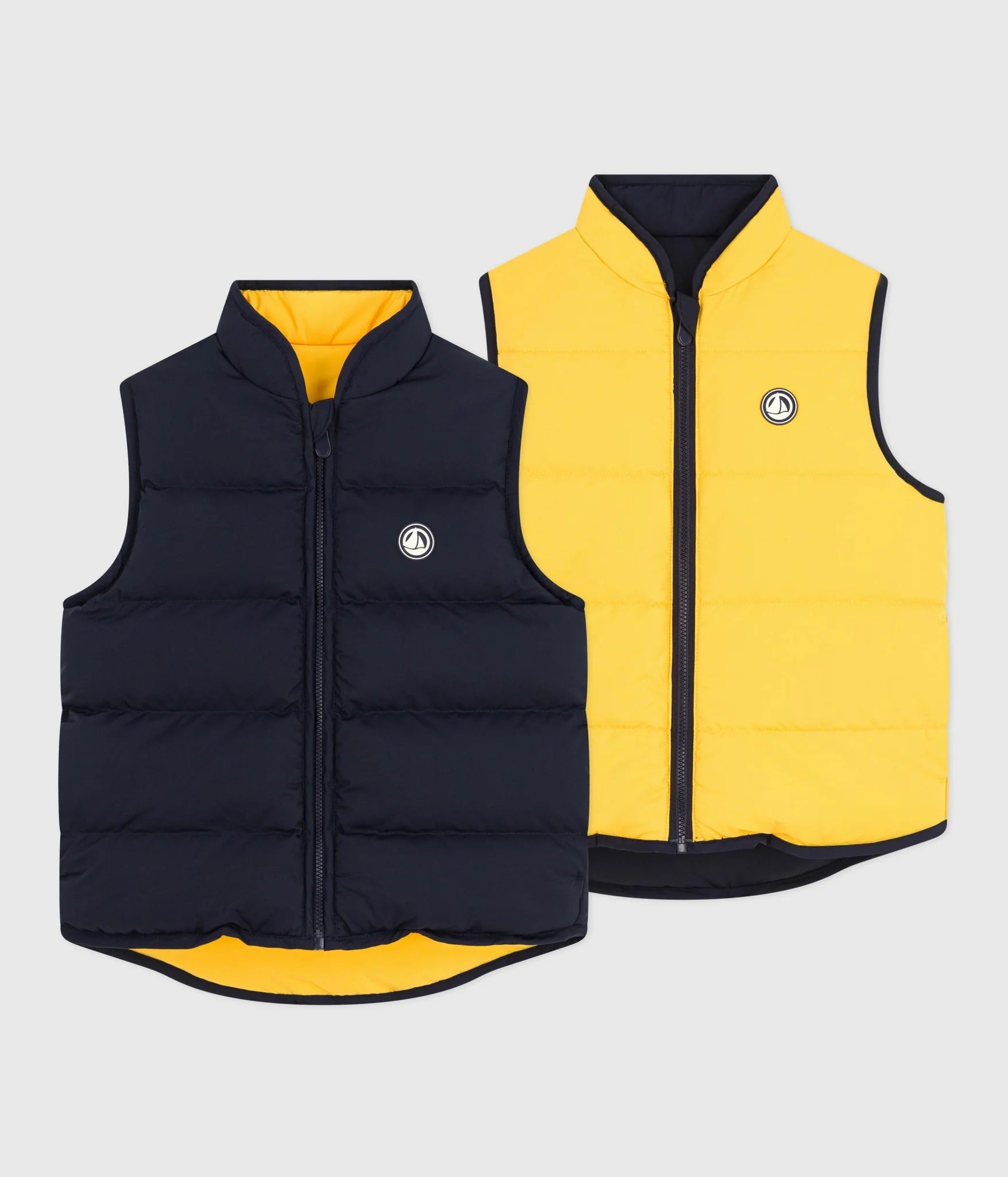 Petit Bateau Kid Reversible Vest - Yellow/Navy