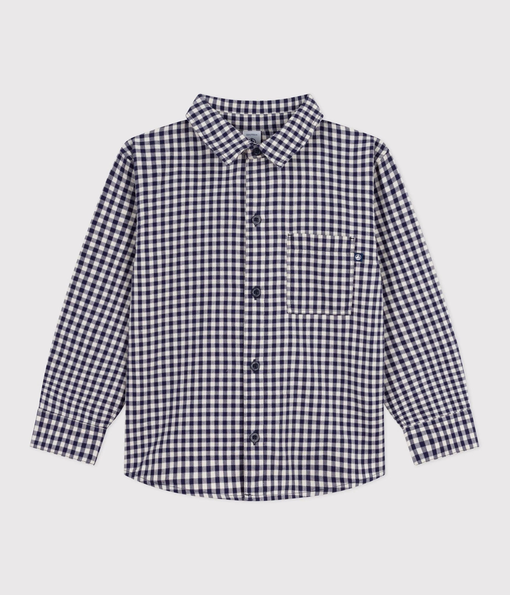 Petit Bateau Boy Long Sleeve Check Shirt