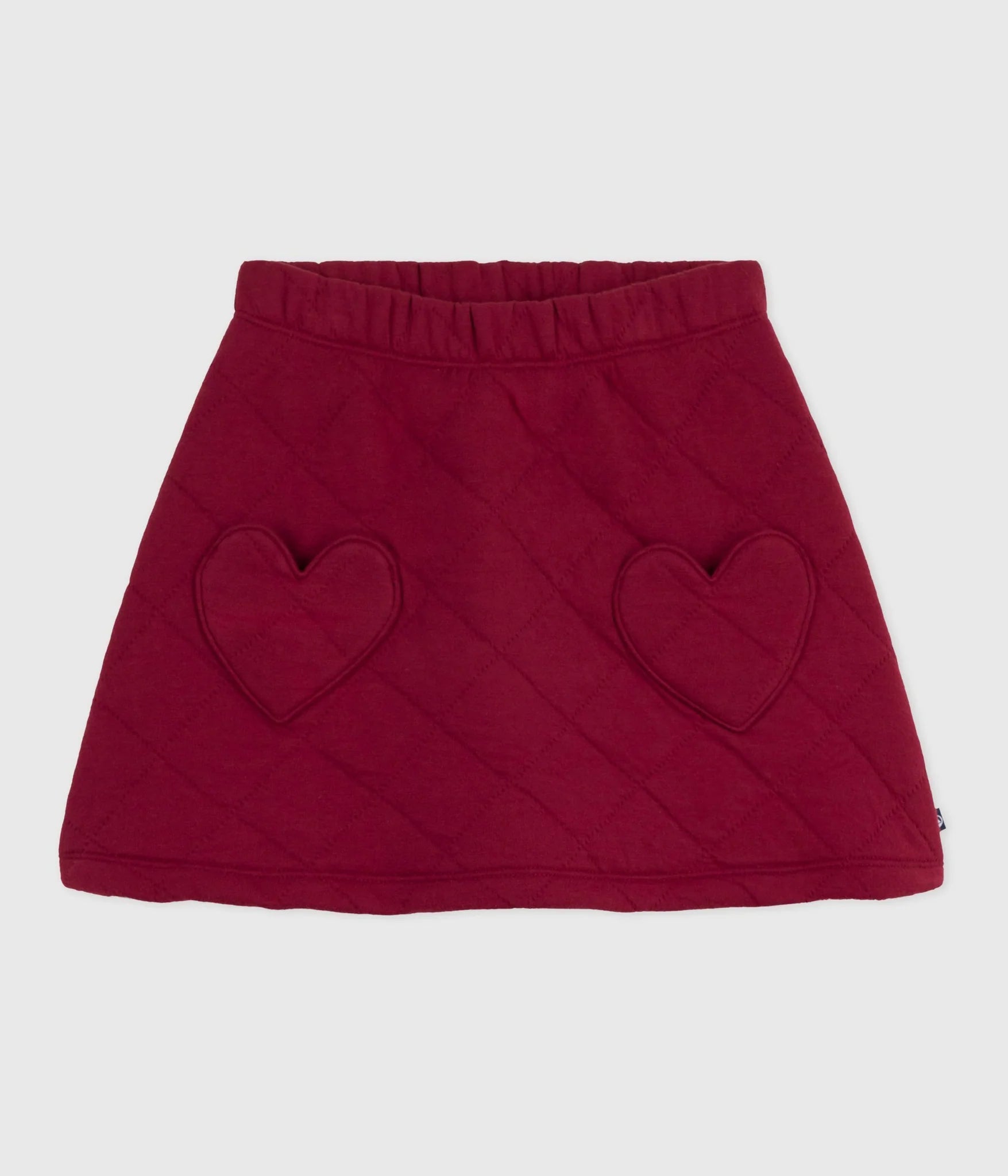 Petit Bateau Quilted Skirt with Heart Details