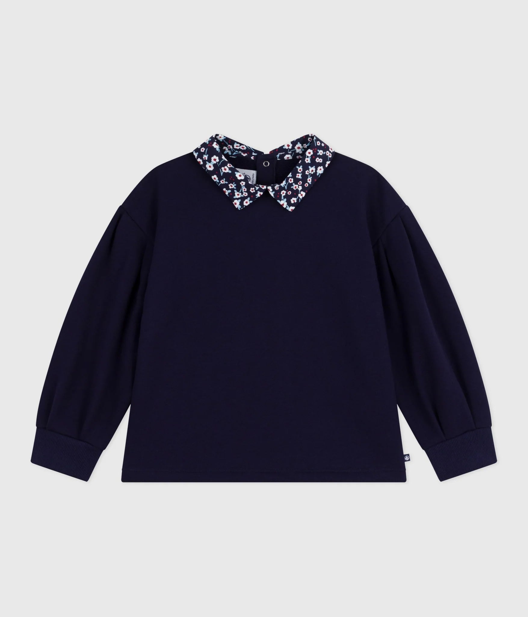 Petit Bateau Sweatshirt with Floral Collar