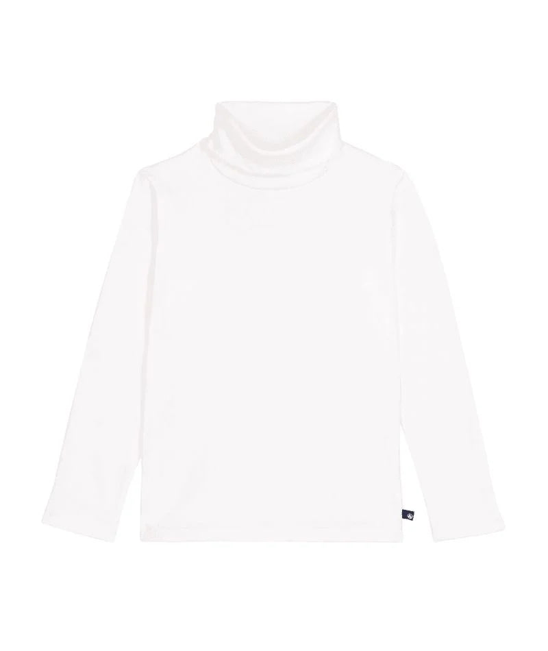 Petit Bateau Girl Pointelle Turtleneck