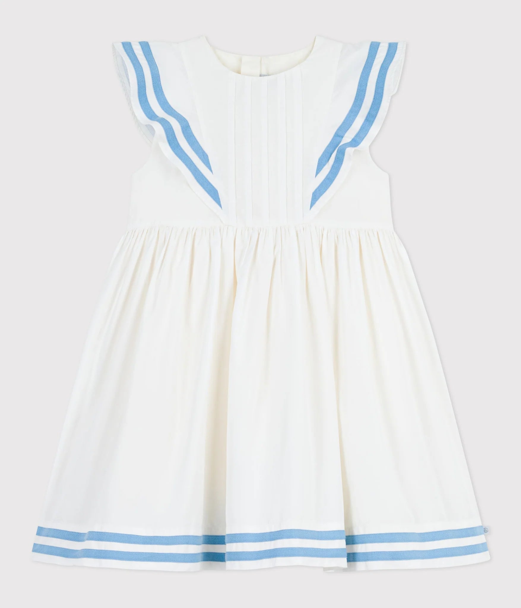 Petit Bateau Girl Sleeveless Dress with Ruffles