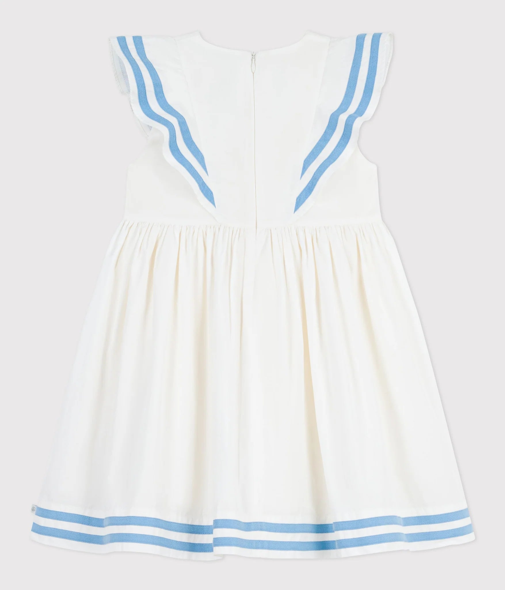 Petit Bateau Girl Sleeveless Dress with Ruffles