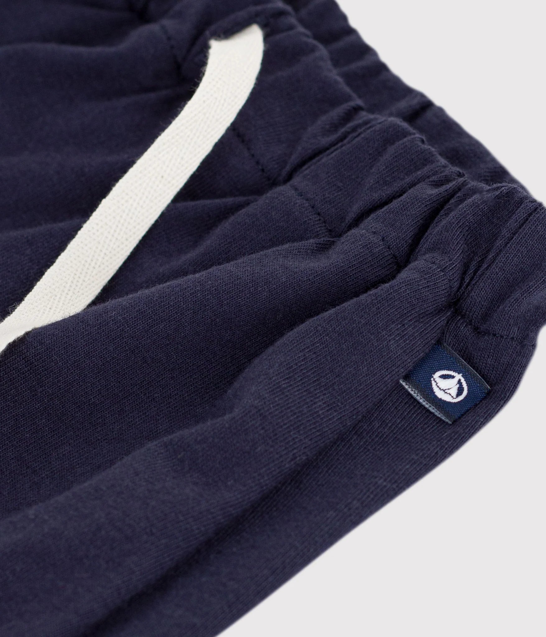 Petit Bateau Girls Jersey Shorts with Scallop Detail - Navy