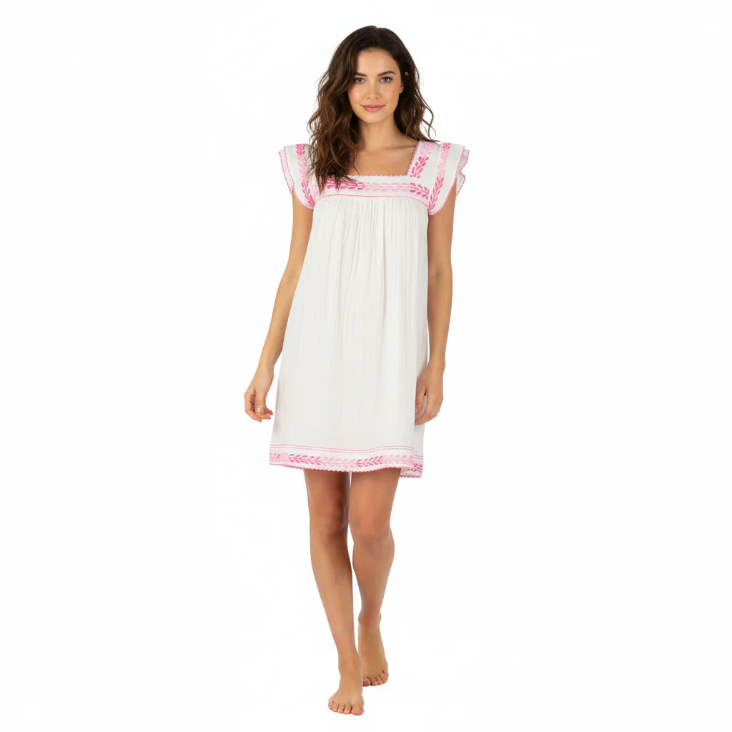 Mer St. Barth Women's Sandrine Dress - Petal Embroidery