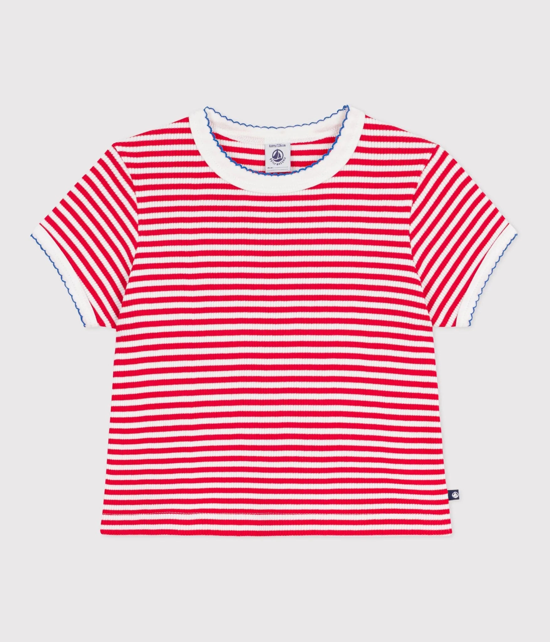 Petit Bateau Girl Short Sleeve Stripe Tee