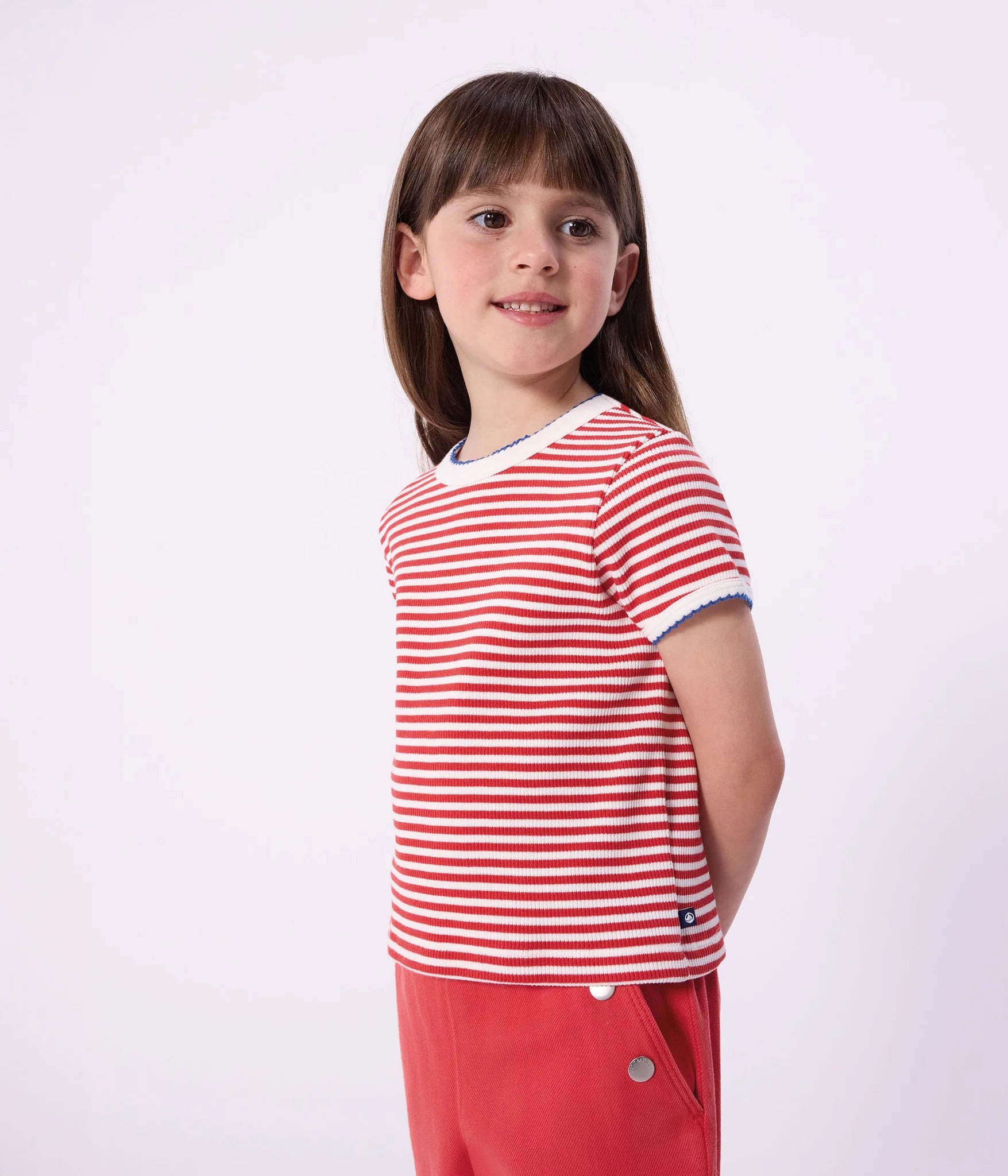 Petit Bateau Girl Short Sleeve Stripe Tee