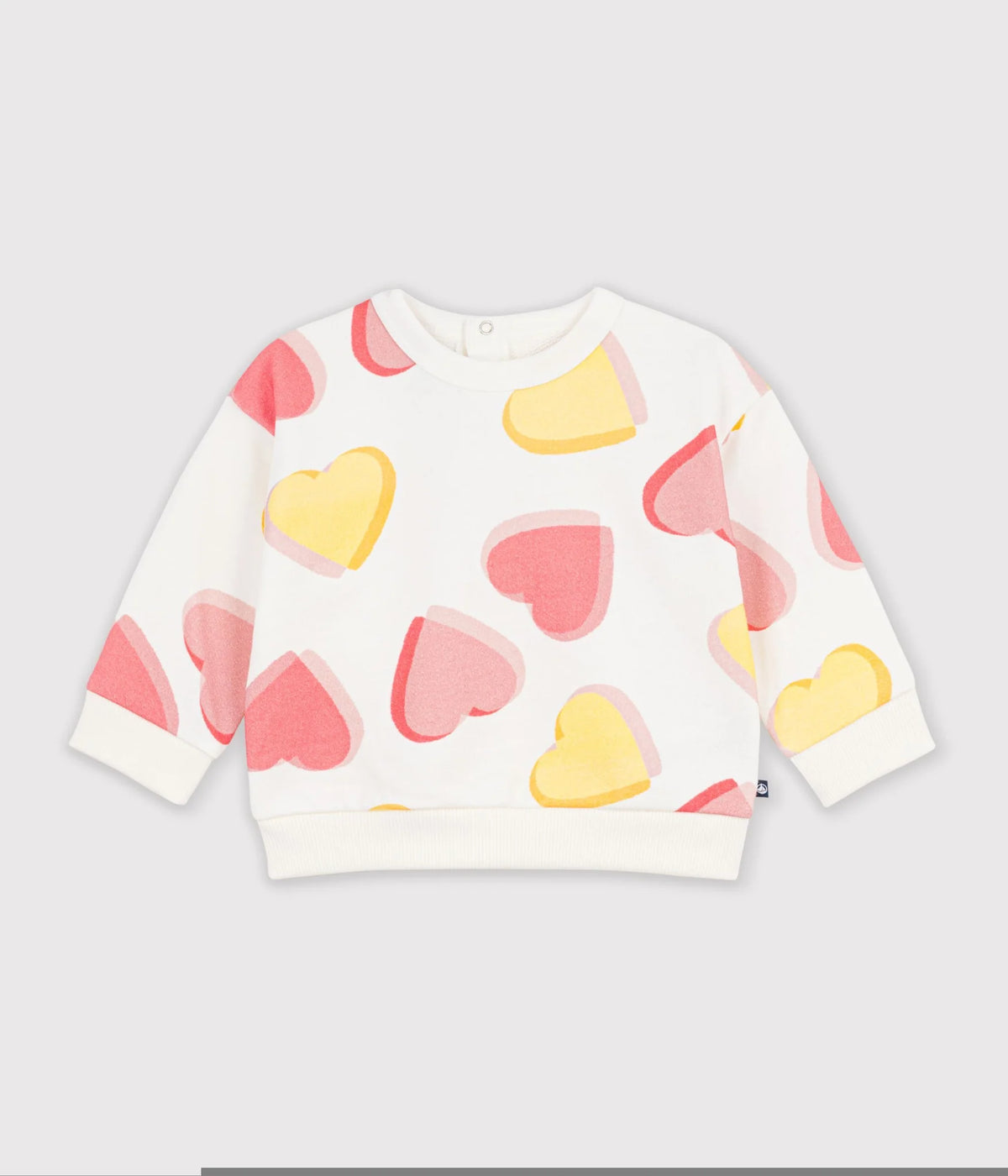 Petit Bateau Baby Printed Sweatshirt - Hearts
