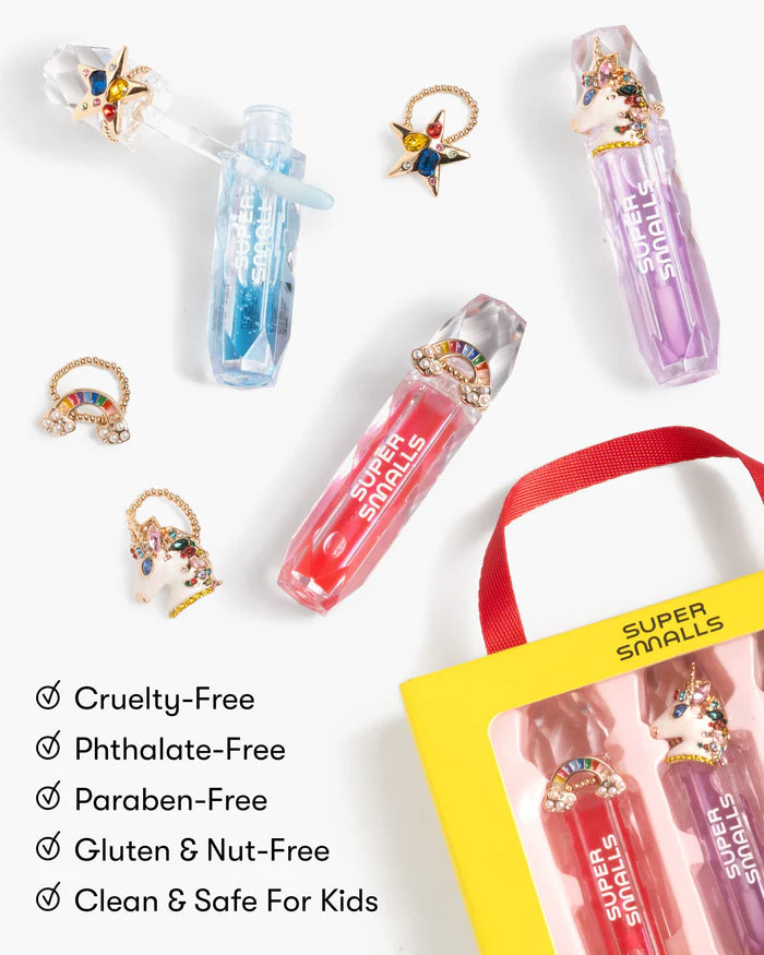 Super Smalls Gloss It Rainbow Lip Gloss Ring Set
