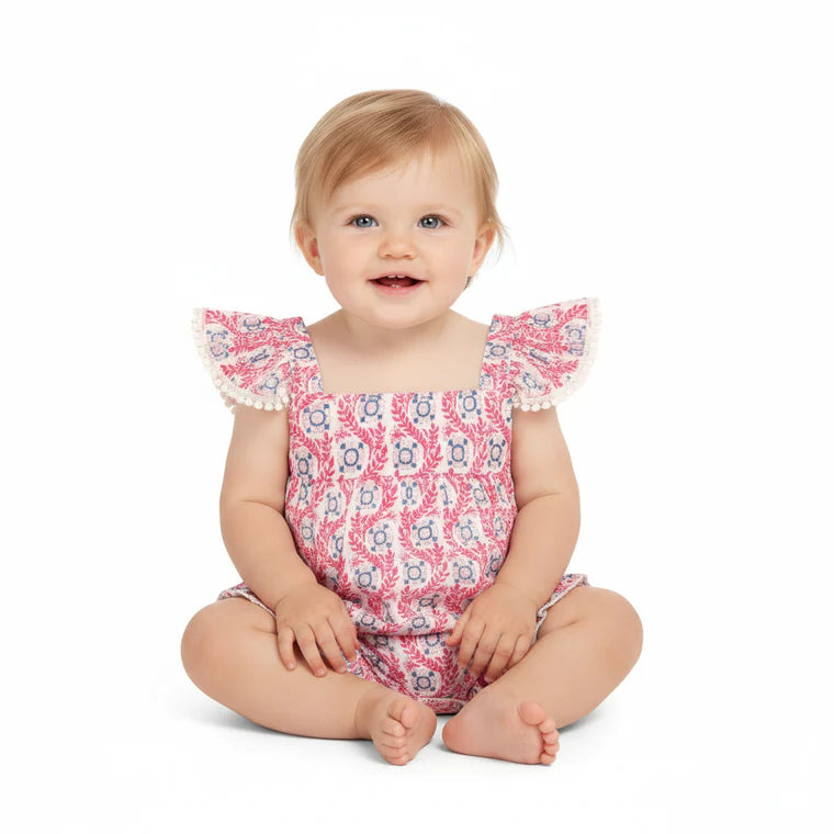 Mer St. Barth Chloe Baby Romper - Jaipur Bloom