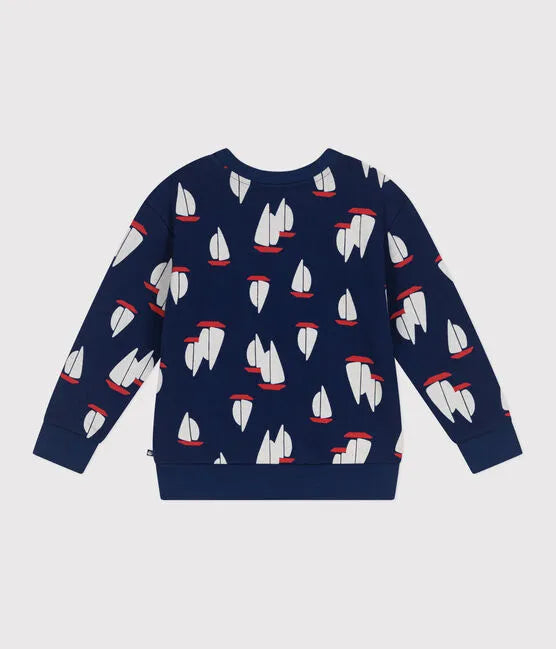 Petit Bateau Boat Print Sweatshirt