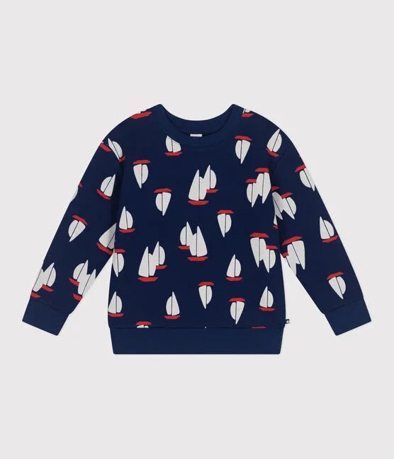 Petit Bateau Boat Print Sweatshirt