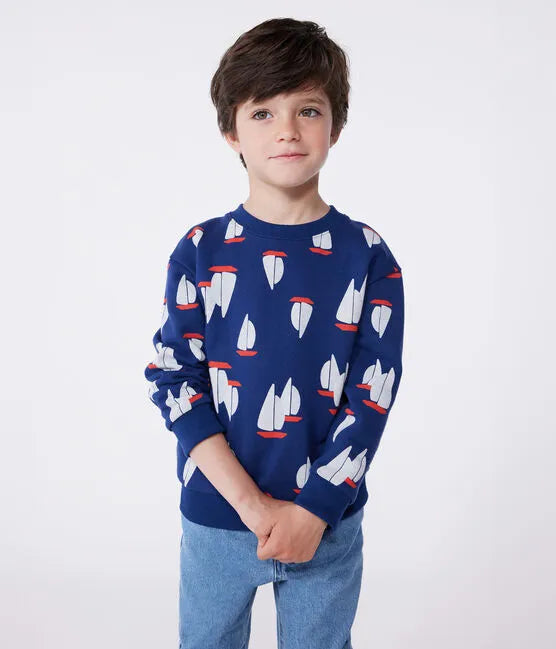 Petit Bateau Boat Print Sweatshirt