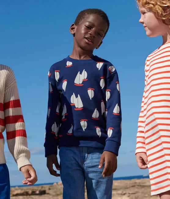 Petit Bateau Boat Print Sweatshirt