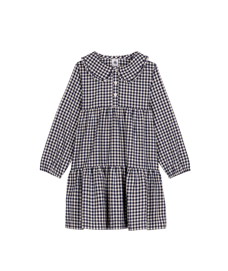 Petit Bateau Check Dress with Collar