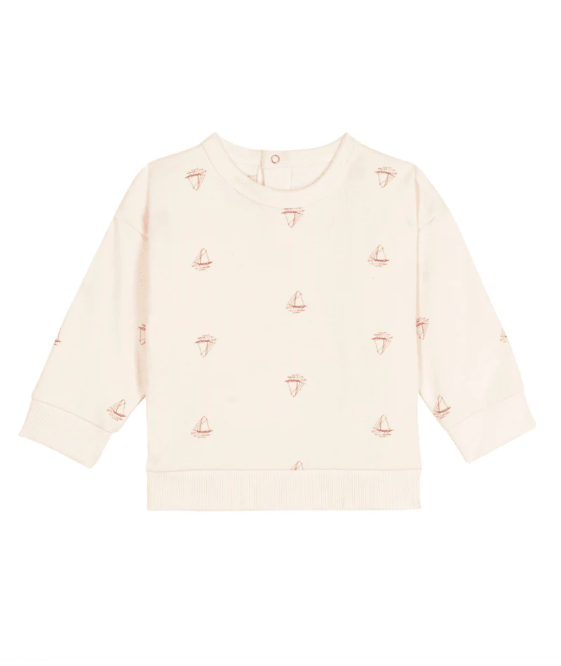 Petit Bateau Boat Print Sweatshirt