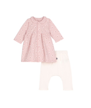 Petit Bateau Baby Girl Floral Dress with Leggings