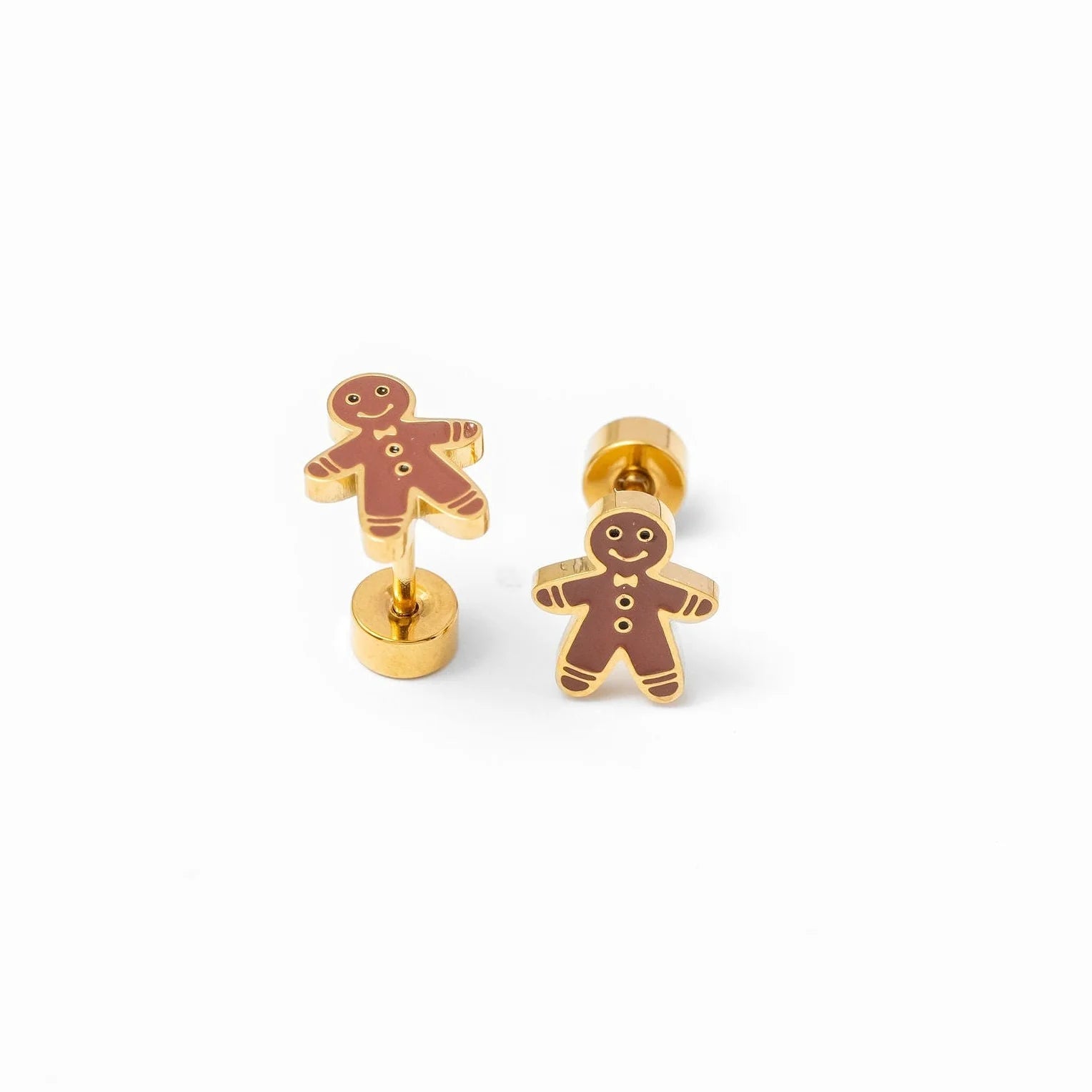 Pip Pop Gingerbread Man Stud Earrings