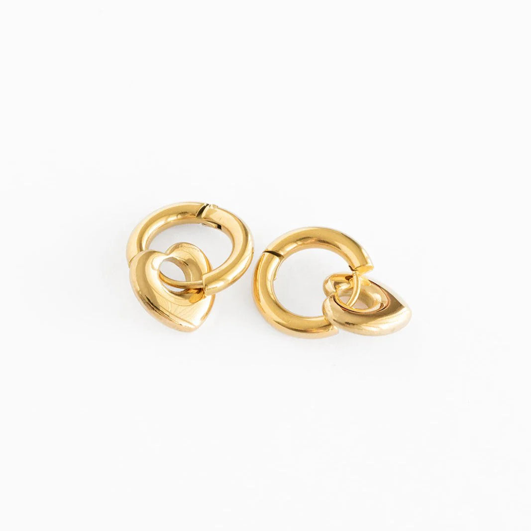 Pip Pop Bold Heart Hoop Earrings