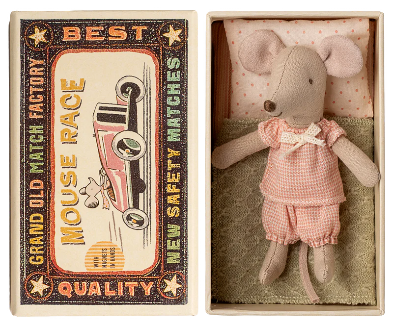 Maileg Little Sister Mouse in Matchbox - Magnet Hands