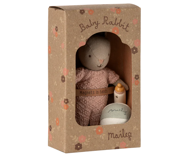 Maileg Rabbit Set, Micro - Sand - Rose