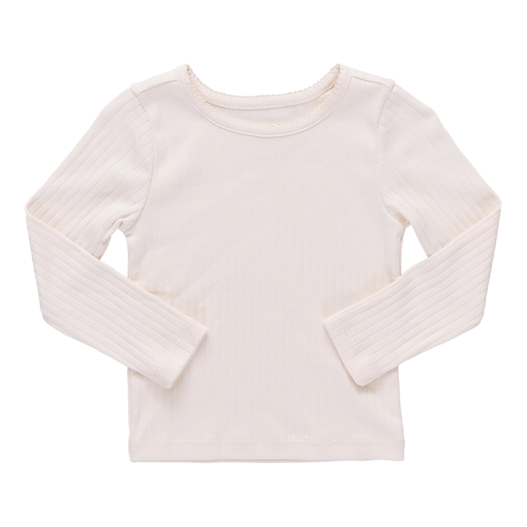 Coop Kids Seesaw Long Sleeve Rib T-Shirt - Cream