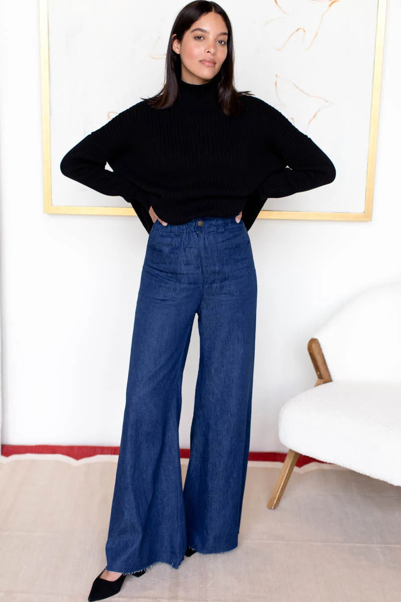 Emerson Fry Tulip Wide Leg - Indigo Hemp Organic