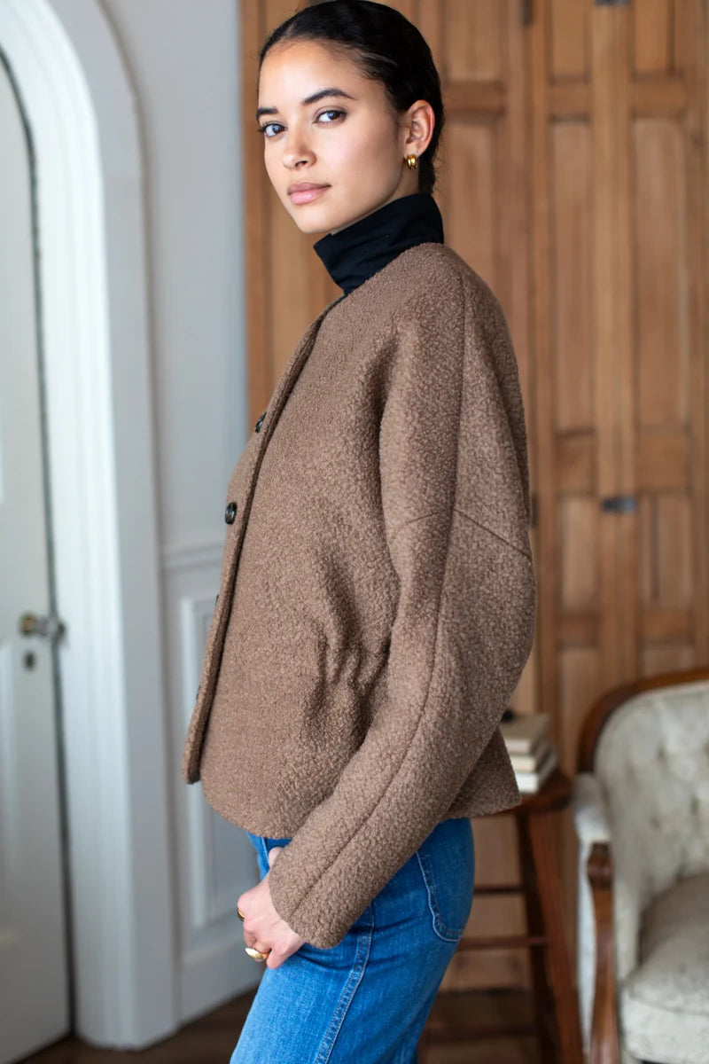 Emerson Fry Atelier Cinch Jacket - Camel Boucle