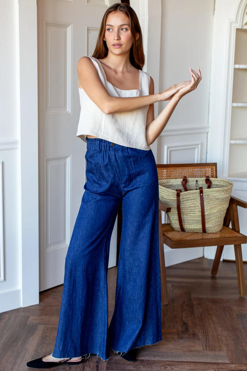 Emerson Fry Tulip Wide Leg - Indigo Hemp Organic